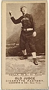 Charles Thomas "Charlie" Reilly, 3rd Base, St. Paul Apostles, from the Old Judge series (N172) for Old Judge Cigarettes by Goodwin & Company