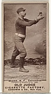 Charles W. "Lefty" Marr, Right Field, Cleveland, from the Old Judge series (N172) for Old Judge Cigarettes by Goodwin & Company