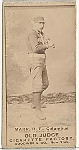Charles W. "Lefty" Marr, Right Field, Cleveland, from the Old Judge series (N172) for Old Judge Cigarettes by Goodwin & Company