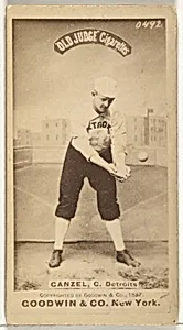 Charles William "Charlie" Ganzel, Catcher, Detroit Wolverines, from the Old Judge series (N172) for Old Judge Cigarettes by Goodwin & Company