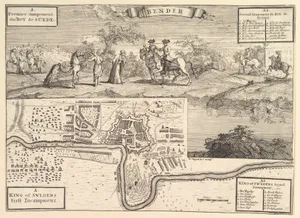 Charles XII at Bender (Aubry de La Mottraye's "Travels throughout Europe, Asia and into Part of Africa...," London, 1724, vol. II, pl. 30)