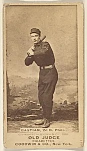 Charlie Bastian, 2nd Base, Philadelphia, from the Old Judge series (N172) for Old Judge Cigarettes by Goodwin & Company