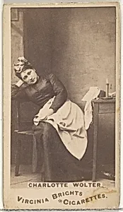 Charlotte Wolter, from the Actors and Actresses series (N45, Type 1) for Virginia Brights Cigarettes by Allen & Ginter