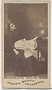 Charlotte Wolter, from the Actors and Actresses series (N45, Type 1) for Virginia Brights Cigarettes by Allen & Ginter