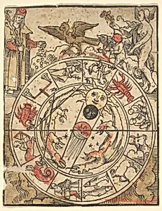 Chart of the Signs of the Zodiac with Venus, Cupid, and a Bishop Saint by Hans Baldung (called Hans Baldung Grien)