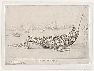 Chelsea Reach by Thomas Rowlandson