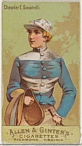 Chevalier E. Ginistrelli, from the Racing Colors of the World series (N22b) for Allen & Ginter Cigarettes by Allen & Ginter