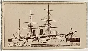 Chicago, U.S.N., from the Famous Ships series (N50) for Virginia Brights Cigarettes by Allen & Ginter