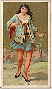 Chili, from the Dancing Girls of the World series (N185) issued by Wm. S. Kimball & Co. by William S. Kimball & Company