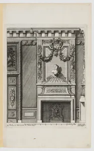 Chimney-Piece with a Bust on the Overmantel, from Nouvelles Cheminées Faittes en Plusieur en Droits de la Hollande et Autres Prouinces, part of Œuvres du Sr. D. Marot