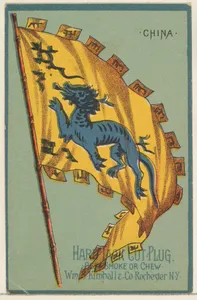 China, from the National Flags series (N195) issued by Wm. S. Kimball & Co.