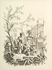 Chinoiserie with Figures in a Landscape