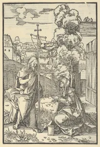 Christ Appearing to Mary Magdalen (Noli Me Tangere), from Speculum passionis domini nostri Ihesu Christi