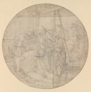 Christ at the Foot of the Cross, Mourned by Mary and John