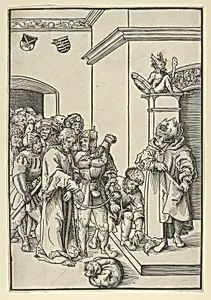 Christ before Caiphas, from the Passion by Lucas Cranach the Elder