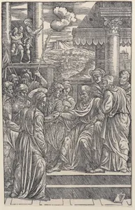Christ before Pilate, from a series of sixteen prints of the Passion of Christ