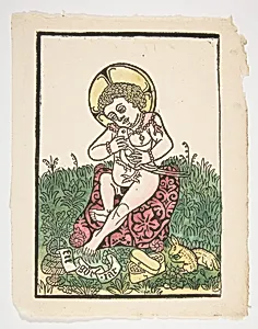 Christ Child With New Year's Wish (Schr. 784) by Anonymous, German, 15th century