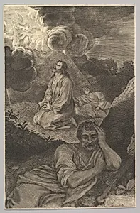 Christ in the Garden of Olives by Claude Mellan