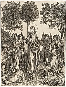 Christ in the Wilderness Served by Angels