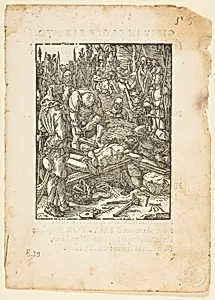 Christ Nailed to The Cross, from "The Small Passion", edition Venice by Albrecht Dürer