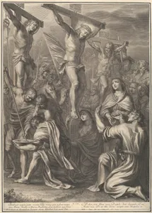 Christ on the Cross with St. Mary and St. John, from The Passion of Christ, plate 19