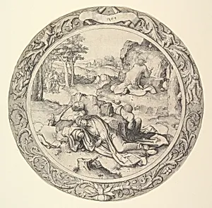 Christ on the Mount of Olives, from the Circular Passion by Lucas van Leyden