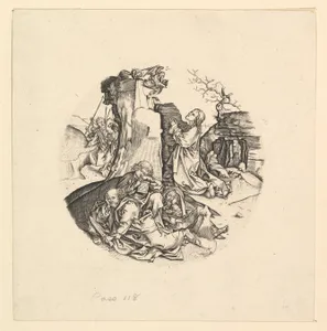 Christ on the Mount of Olives (reverse copy in roundel)