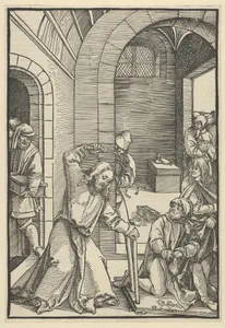 Christ Purifying the Temple, from Speculum passionis domini nostri Ihesu Christi