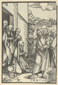 Christ Taking Leave of His Mother, from Speculum passionis domini nostri Ihesu Christi