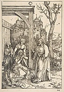 Christ Taking Leave of His Mother, from "The Life of the Virgin" by Albrecht Dürer