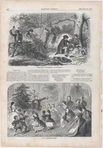 Christmas – Gathering Evergreens (from "Harper's Weekly," Vol. II)