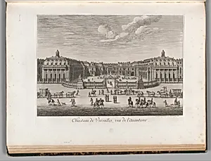 Château de Versailles seen from the forecourt, from Chalcographie du Louvre, Vol. 22 by Israel Silvestre