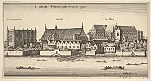 Ciuitatis Westmonasteriensis pars (Westminster from the River) by Wenceslaus Hollar
