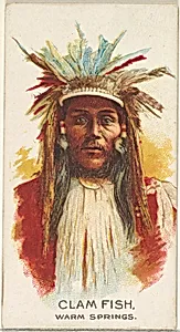 Clam Fish, Warm Springs, from the American Indian Chiefs series (N2) for Allen & Ginter Cigarettes Brands by Allen & Ginter