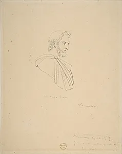 Classical Bust of a Bearded Male Seen in Profile