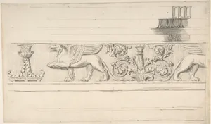 Classical Frieze with Griffins and Candleabra, and Molding Details