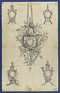 Clock Cases, in Chippendale Drawings, Vol. I