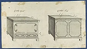 Clothes Chest and Clothes Press, from Chippendale Drawings, Vol. II by Thomas Chippendale
