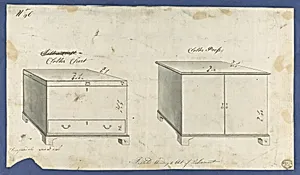 Clothes Chest and Clothes Press, from Chippendale Drawings, Vol. II by Thomas Chippendale