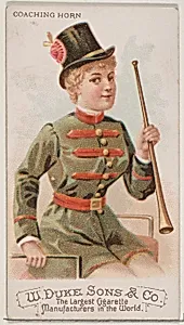 Coaching Horn, from the Musical Instruments series (N82) for Duke brand cigarettes by W. Duke, Sons & Co.|Schumacher & Ettlinger