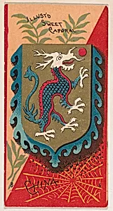 Coat of Arms, China, from the Military Series (N224) issued by Kinney Tobacco Company to promote Sweet Caporal Cigarettes by Kinney Brothers Tobacco Company