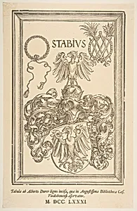 Coat -of-Arms of Johan Stabius, edition of 1781 by Albrecht Dürer