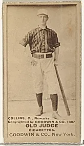 Collins, Catcher, Newark, from the Old Judge series (N172) for Old Judge Cigarettes by Goodwin & Company