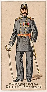 Colonel, 10th Regiment, Massachusetts, V.M., from the Military Series (N224) issued by Kinney Tobacco Company to promote Sweet Caporal Cigarettes by Kinney Brothers Tobacco Company