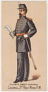 Colonel, 3rd Regiment, Massachusetts, V.M., from the Military Series (N224) issued by Kinney Tobacco Company to promote Sweet Caporal Cigarettes by Kinney Brothers Tobacco Company