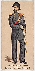 Colonel, 6th Regiment, Massachusetts, V.M., from the Military Series (N224) issued by Kinney Tobacco Company to promote Sweet Caporal Cigarettes by Kinney Brothers Tobacco Company