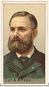 Colonel A. A. Pope, printer's sample for the World's Inventors souvenir album (A25) for Allen & Ginter Cigarettes by Allen & Ginter