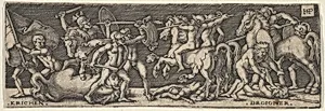 Combat Between Greeks and Trojans by Sebald Beham