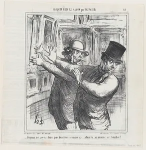 Come on... don't be such a bourgeois.... at least have a look at this Courbet!, from 'Sketches from the Salon,' published in Le Charivari, June 22, 1865