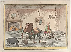Comforts of an Irish Fishing Lodge by Thomas Rowlandson|Hannah Humphrey|Henry William Bunbury